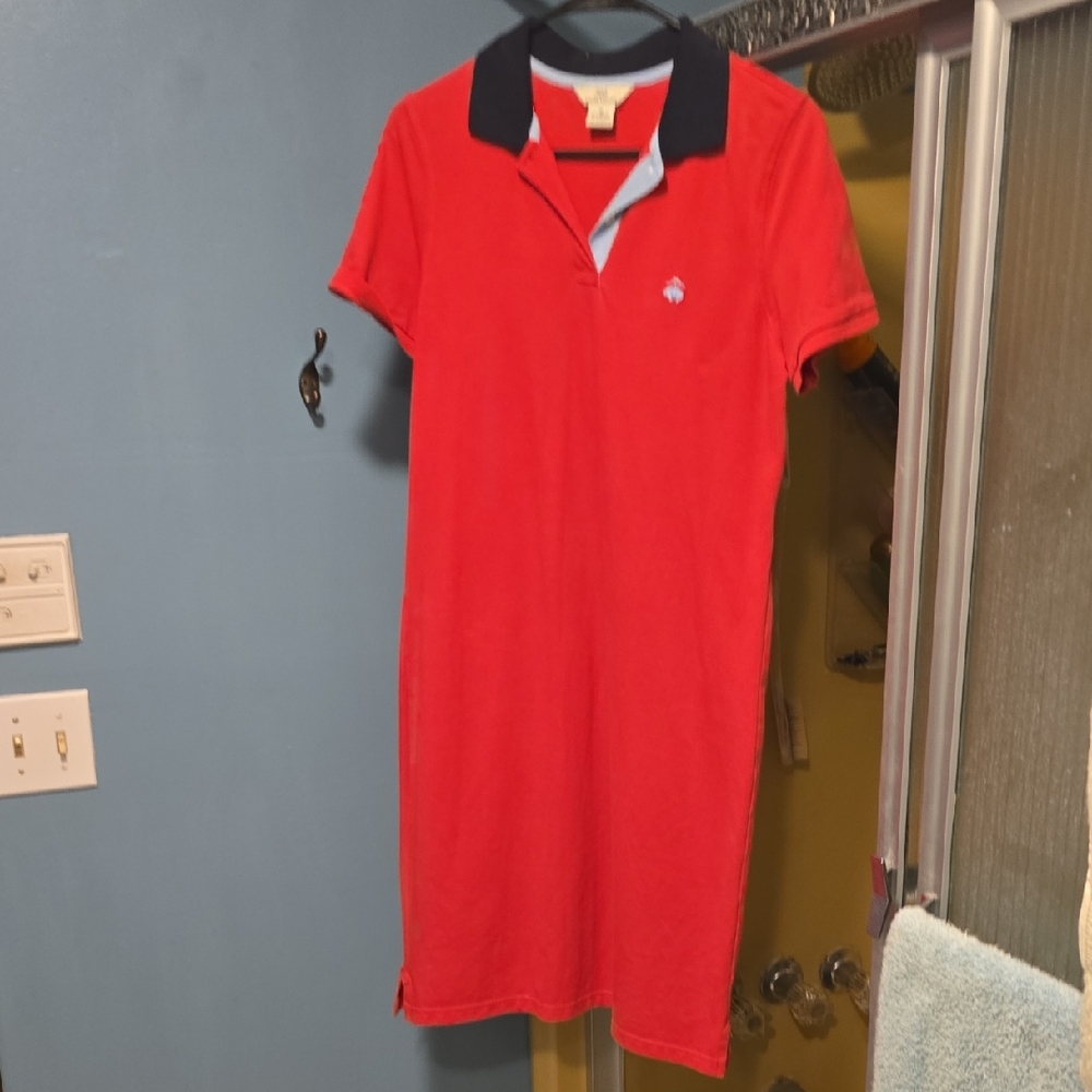 Red Asymmetrical Polo Dress